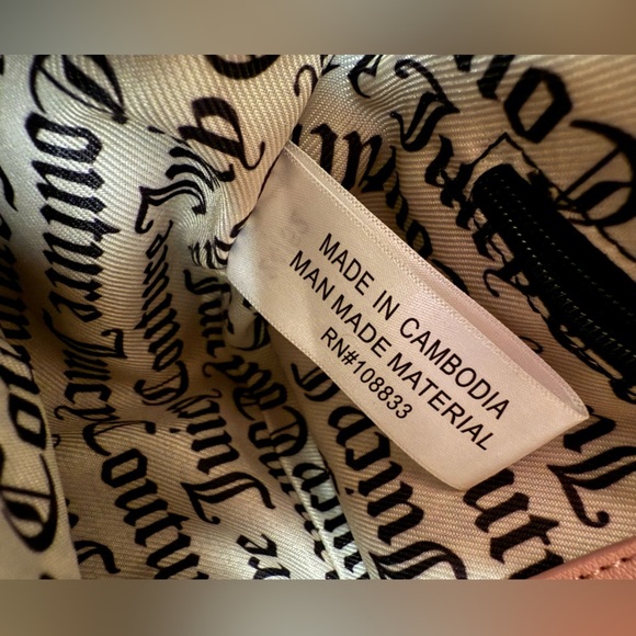 Juicy Couture Pink Diamond String of Pearls Rhinestone Hobo Crossbody - Picture 9 of 13